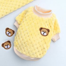 New Winter Pet Clothes; Cute Fleece Puppy Dress Warm Coat; Pet Apparel; For Small & Medium Dogs (Color: Apricot, size: M)
